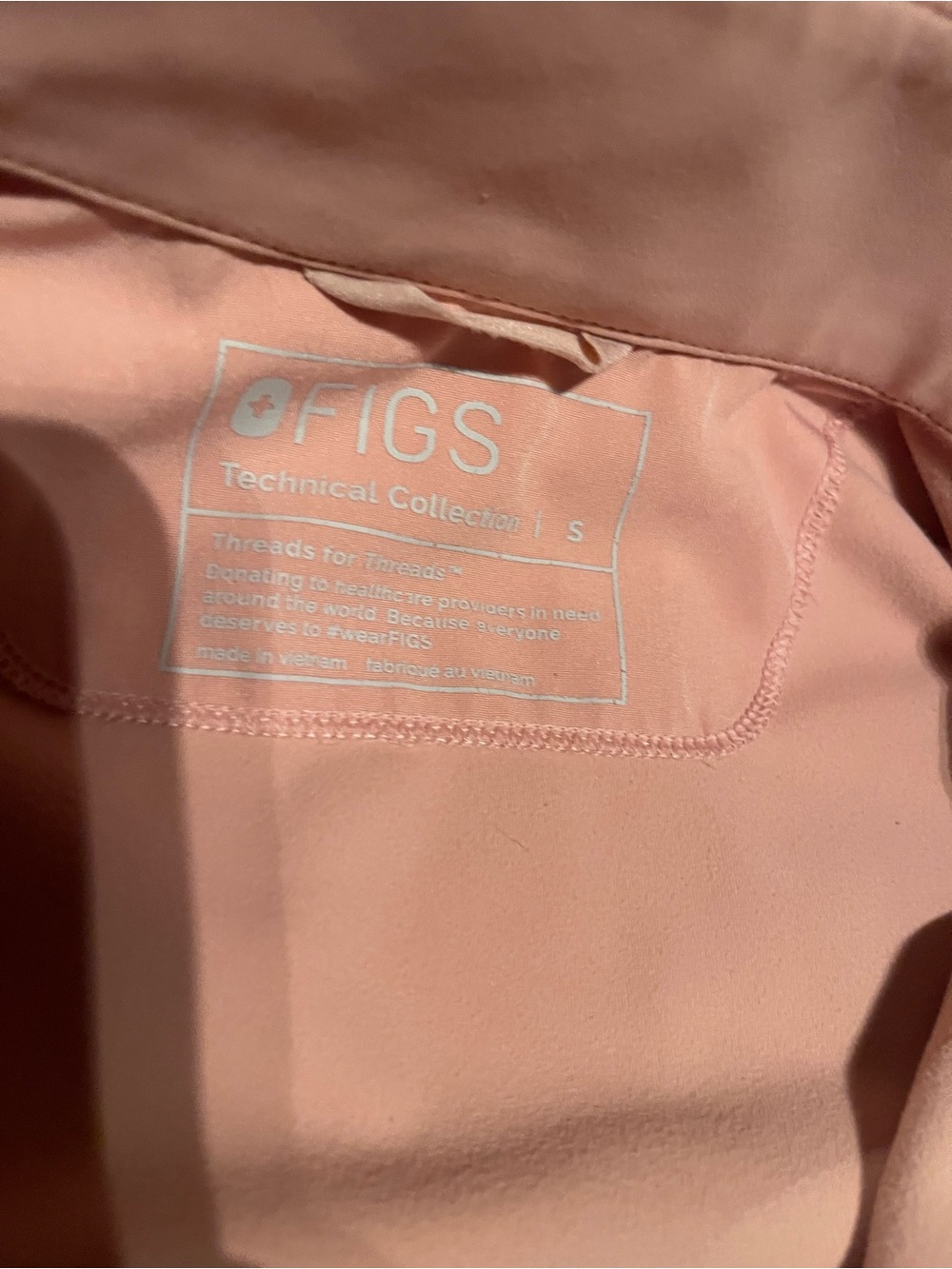 Figs Women’s contour knit Jacket - Light Pink Small - Picture 4 of 4